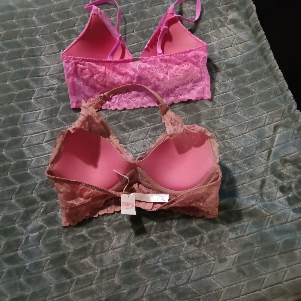 Pink Lace Bra's